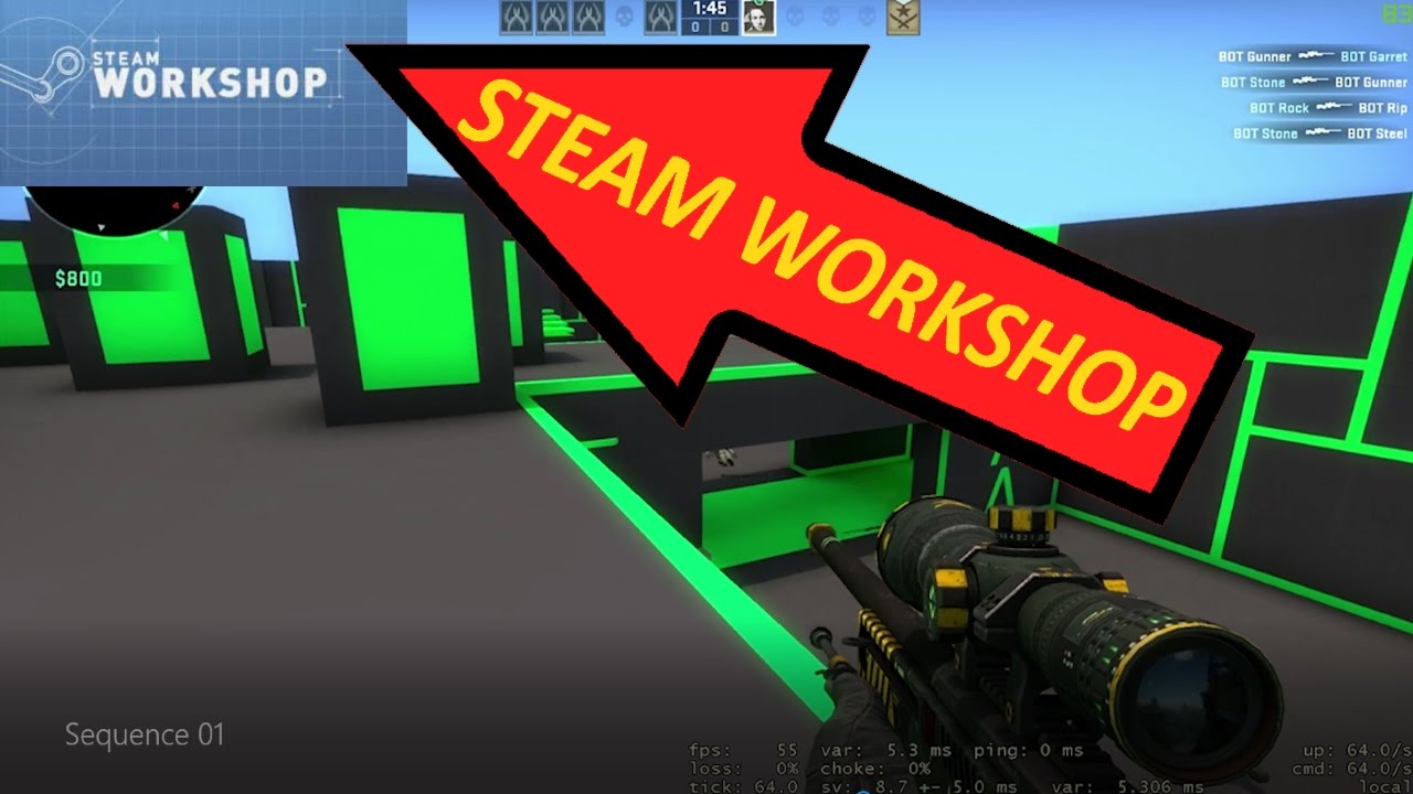 CS:GO WORKSHOP & Setting up Bots **TUTORIAL**