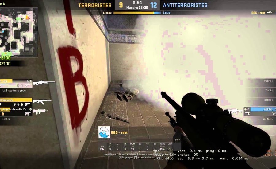 CS:GO - when mate is blind (awp noscope) + gotv bug