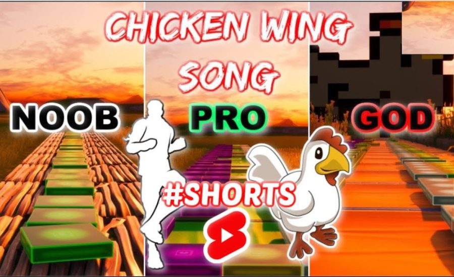 Chicken Wing Song Emote - Noob vs Pro vs God (Fortnite Music Blocks) #shorts