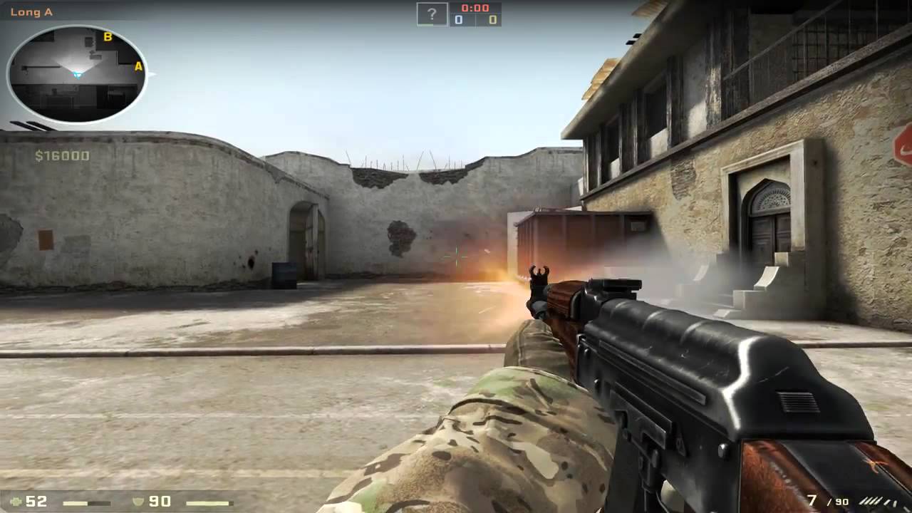 Counter Strike :  Global Offensive Gameplay Commentary - AK47 Gun Recoil Testing