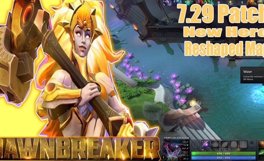 DAWNBREAKER NEW DOTA 2 HERO PREVIEW | Map 7.29 Patch | New Reshaped Map!! Must Watch Dota 2 Players