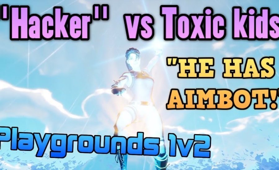 Default Skin "Hacker" Exposes Toxic Squeakers in 1v2 - Fortnite Playgrounds vs Dumb kids