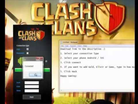 Download Hacking tool for Clash Of Clans without any survey and 100% working!!!!!