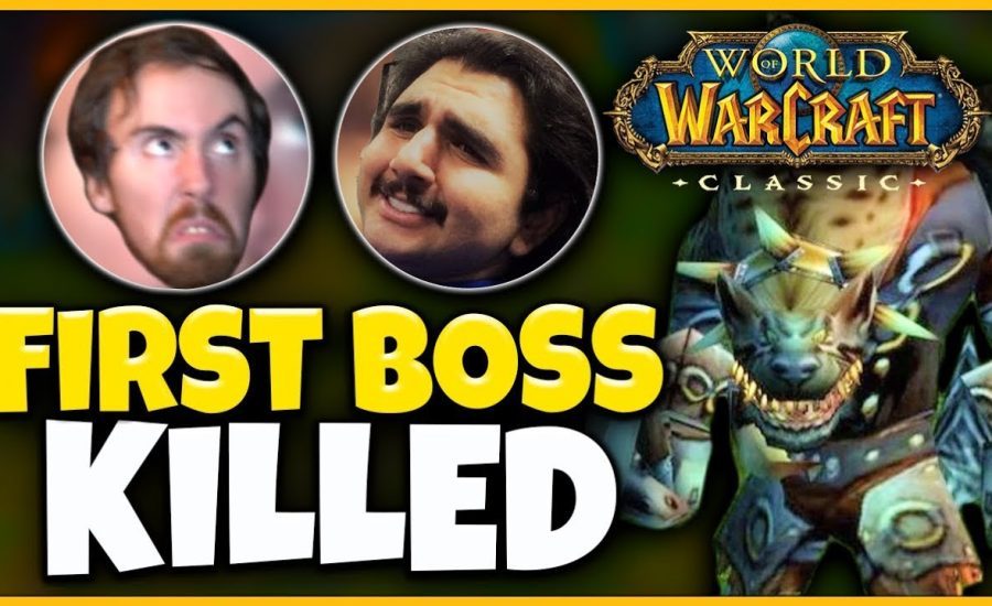 ESFAND & ASMONGOLD CLEAR CLASSIC WOW'S FIRST BOSS! DRAMA ALREADY?!? #2 - Classic WoW