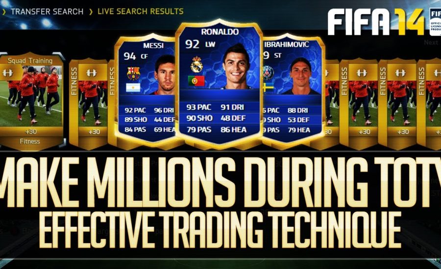 FIFA 14 Ultimate Team Trading Tip | How to Make Millions During TOTY (Trading Methods and more!)
