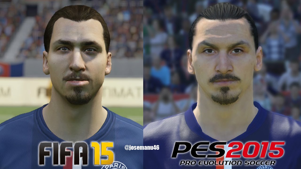 FIFA 15 vs PES 2015 PSG Face Comparison