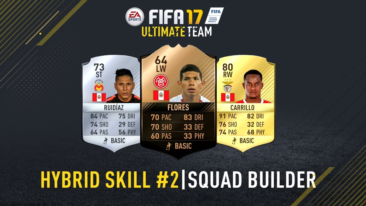 FIFA 17 |  INFORM EDISON FLORES! HYBRID SKILL SQUAD BUILDER #2