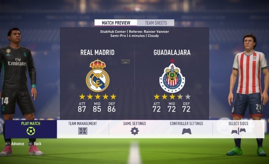 FIFA 18 REAL| MADRID VS GUADALAJARA| PS4 GAMEPLAY.