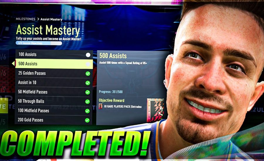 FIFA 22| 500 ASSISTS OBJECTIVE COMPLETED (EASIEST METHOD!)
