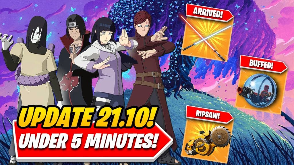 FORTNITE UPDATE 21.10 EXPLAINED In UNDER 5 MINUTES! (Darth Vader, Logjam Changes, Naruto Skins!)