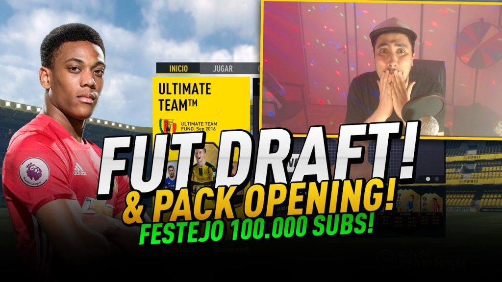 FUT DRAFT & PACK OPENING!!! FESTEJO 100.000 SUSCRIPTORES!!!! FIFA 17 |