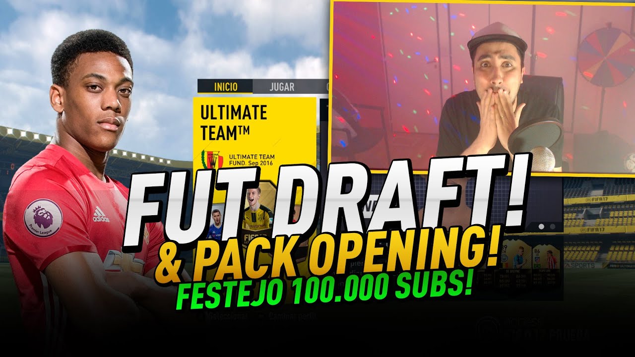 FUT DRAFT & PACK OPENING!!! FESTEJO 100.000 SUSCRIPTORES!!!! FIFA 17 |