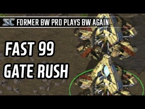Fast 99 gate Zealot rush in Protoss vs Zerg l StarCraft: Brood War l Crank