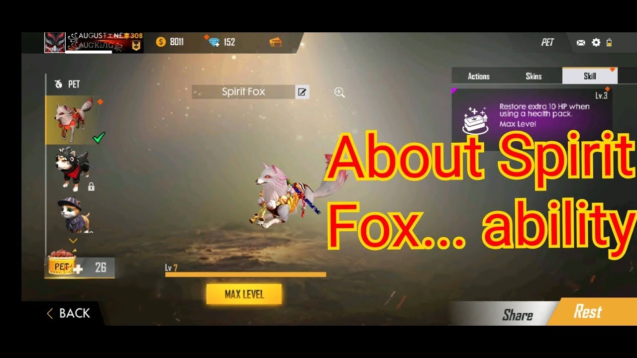 Free Fire New Pet Ability // free fire spirit Fox power ||Panda Vs Spirit Fox Ability [HINDI]