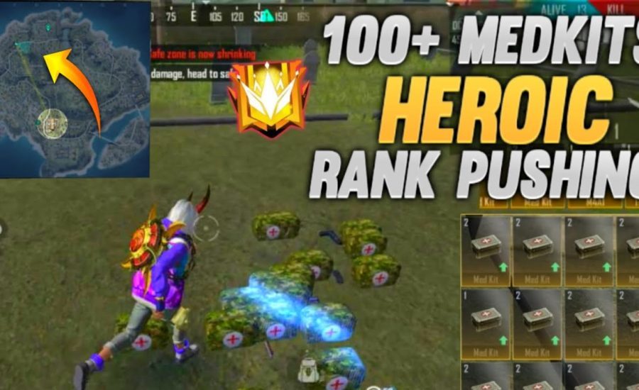 GRANDMASTER RANK PUSH | 100 + MEDIKITS BOOYAH CHALLENGE IN LAST ZONE FREE FIRE | Monavi Gamer