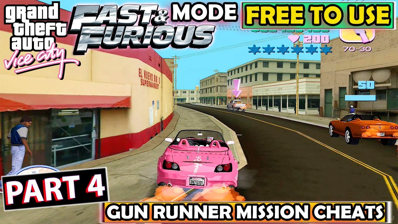 GTA Vice City Fast And Furious Gun Runner Mission 3  Gameplay - FREE TO USE 1080P (60FPS)#4