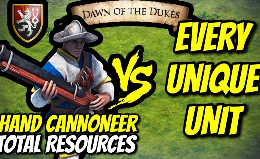 HAND CANNONEER (Bohemians) vs EVERY UNIQUE UNIT (Total Resources) | AoE II: Definitive Edition