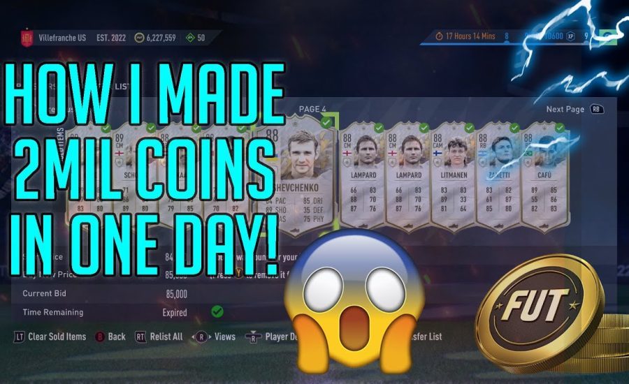 HOW I MADE 2 MILLION COINS IN ONE DAY!!! INSANE ICON SNIPING REFRESH FILTER! 100K PROFIT ON ONE CARD