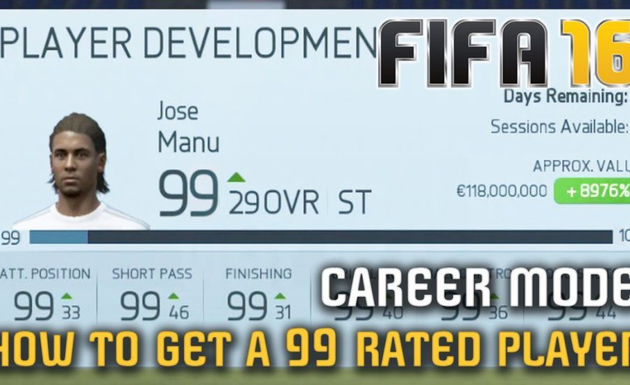 HOW TO GET A 99 RATED PLAYER in CAREER MODE - FIFA 16