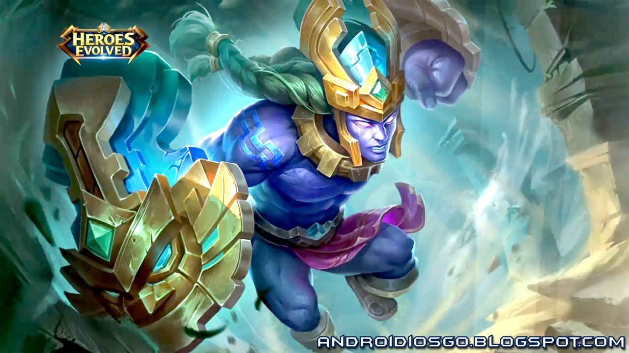 Heroes Evolved: New Skin - COLOSSAL GUARDIAN ROCKMAN Gameplay Android/iOS