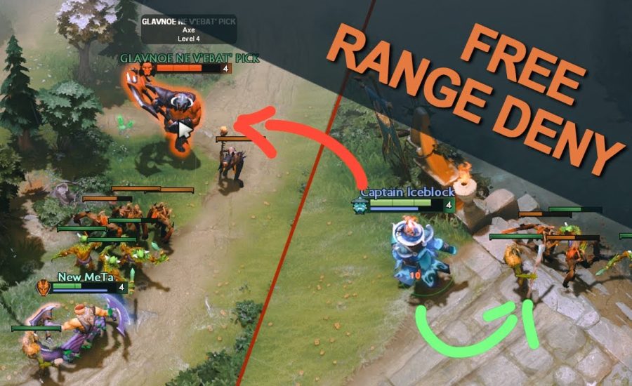 How to Deny Ranged Creep Without Enemy Mid in Lane | Dota 2 Guide