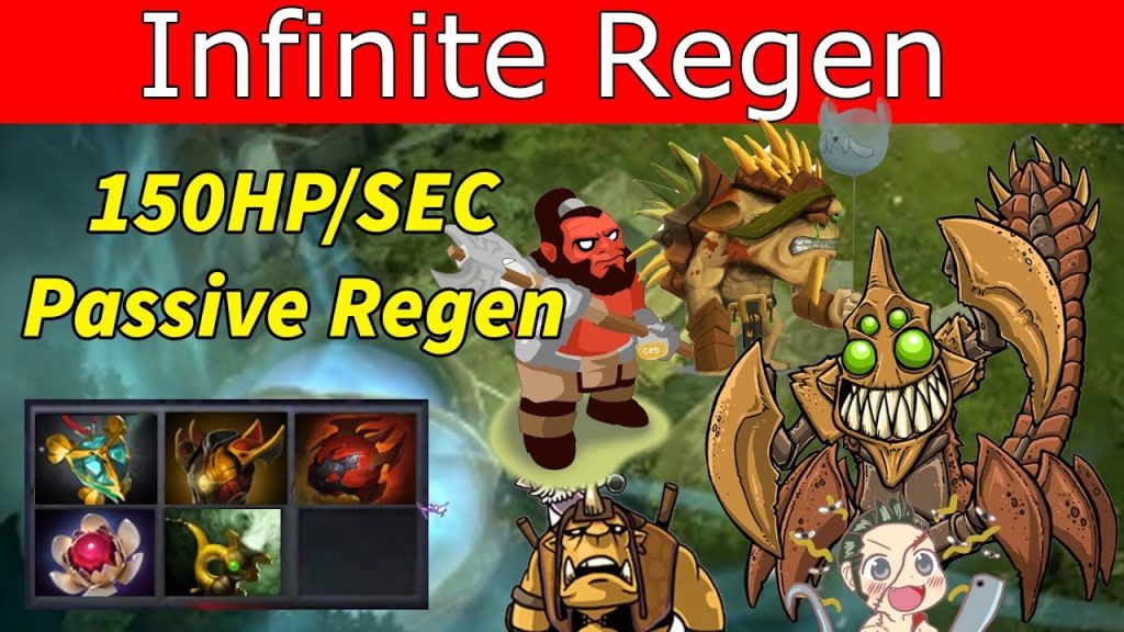 How to make yourself unkillable in Dota 2 - THE INFINITE HEALTH REGEN BUILD!