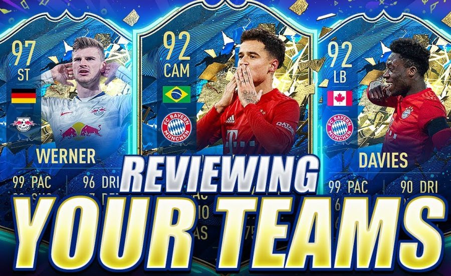 I RATE YOUR TEAMS! BIG CHANGES INCOMING! #FIFA20 ULTIMATE TEAM