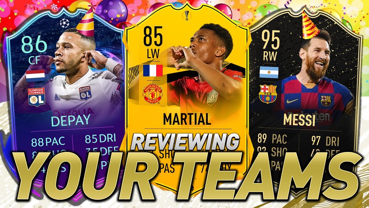 I RATE YOUR TEAMS! BIRTHDAY EDITION! #FIFA20 ULTIMATE TEAM