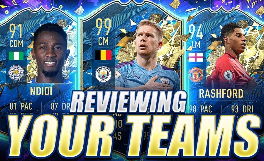 I RATE YOUR TEAMS! PREMIER LEAGUE TOTS EDITION! #FIFA20 ULTIMATE TEAM