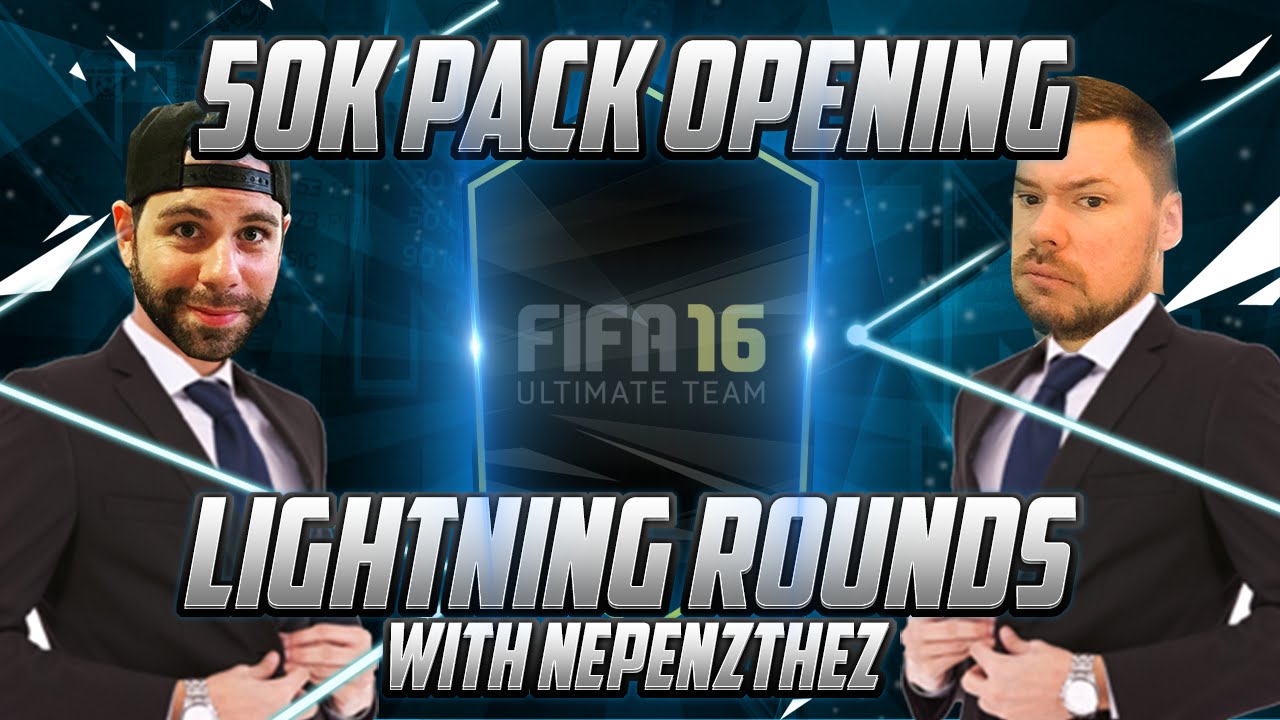 INSANE 50K LIGHTNING ROUND PACK OPENING with NEPENTHEZ! FIFA 16