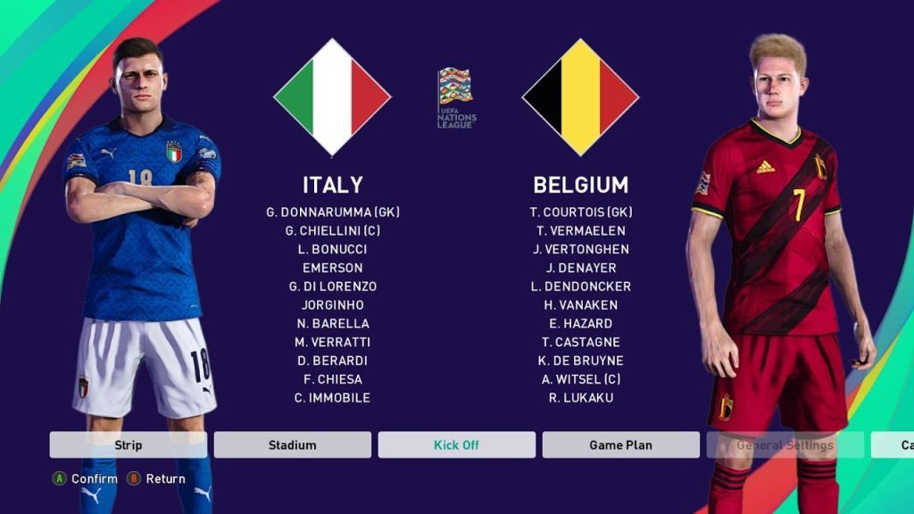 ITALY vs BELGIUM - FINAL UEFA Nations League 2021 | eFootball PES 2021