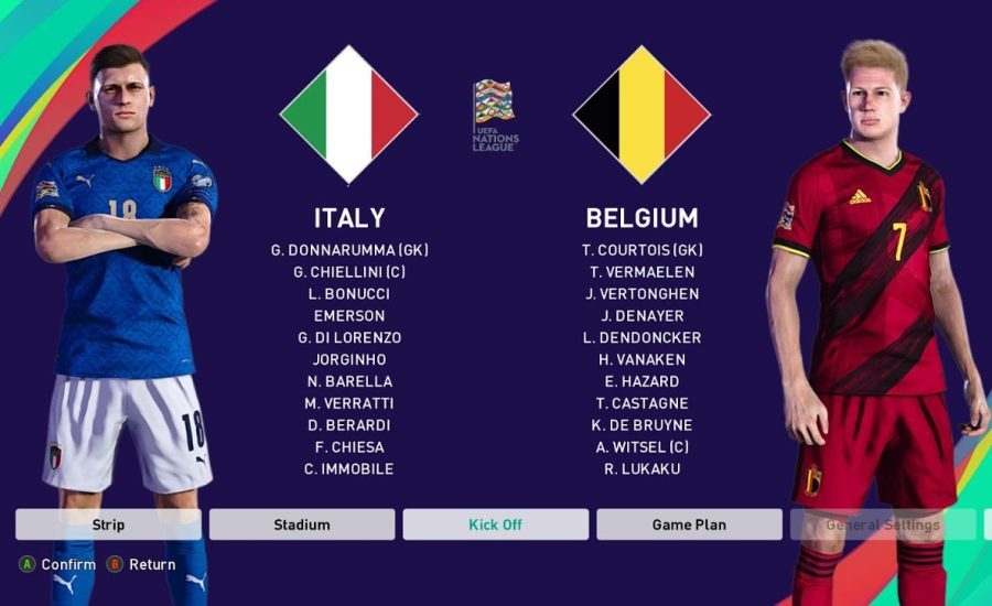 ITALY vs BELGIUM - FINAL UEFA Nations League 2021 | eFootball PES 2021