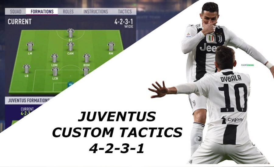 JUVENTUS - BEST FORMATION CUSTOM TACTICS AND PLAYER INSTRUCTION! FIFA 19