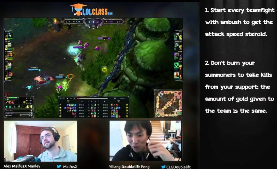 LolClass Pro Tips - CLG Doublelift AD Guide to Twitch in Lane