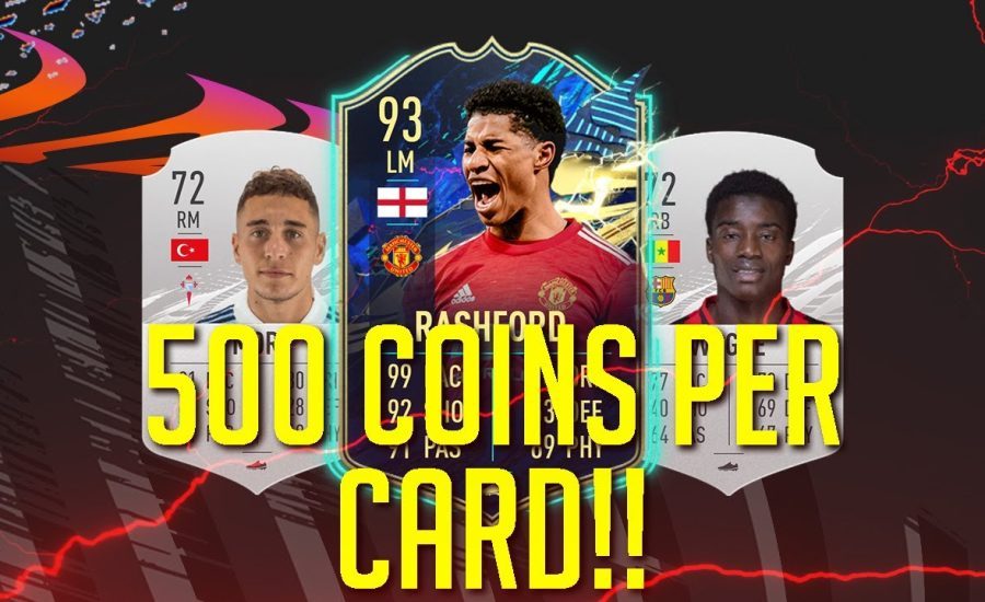 MAKE 500 COINS ON EVERY CARD! THE BEST LOW COIN FIFA 21 TRADING METHOD RIGHT NOW! TOTS TRADING TIPS!