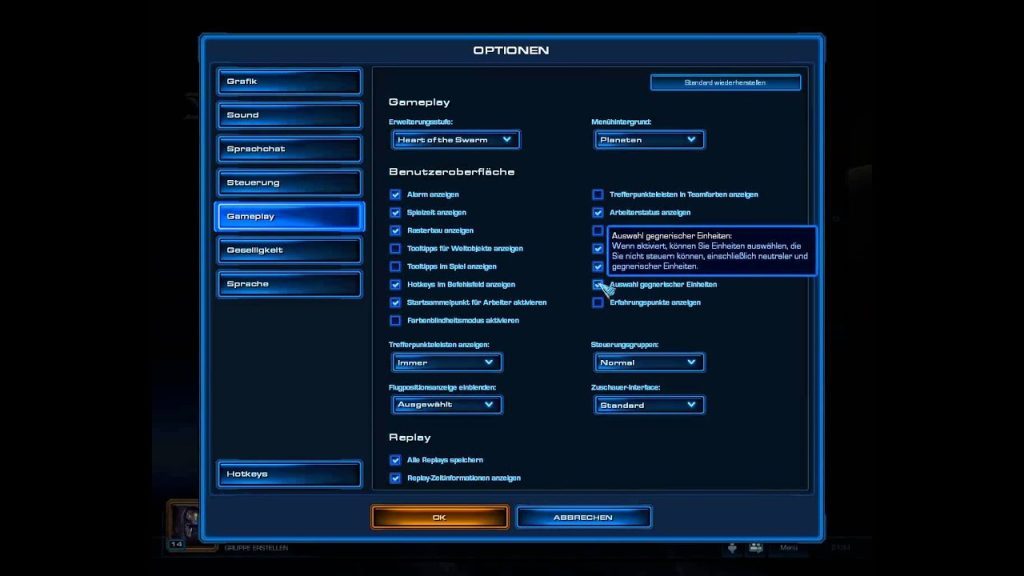 Meine StarCraft 2 Einstellungen