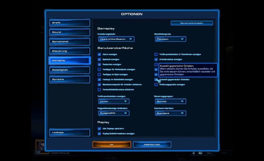 Meine StarCraft 2 Einstellungen