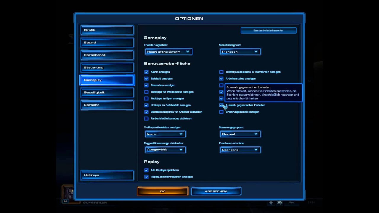 Meine StarCraft 2 Einstellungen
