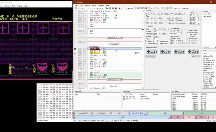 NES Game Modding (Dick Tracy)