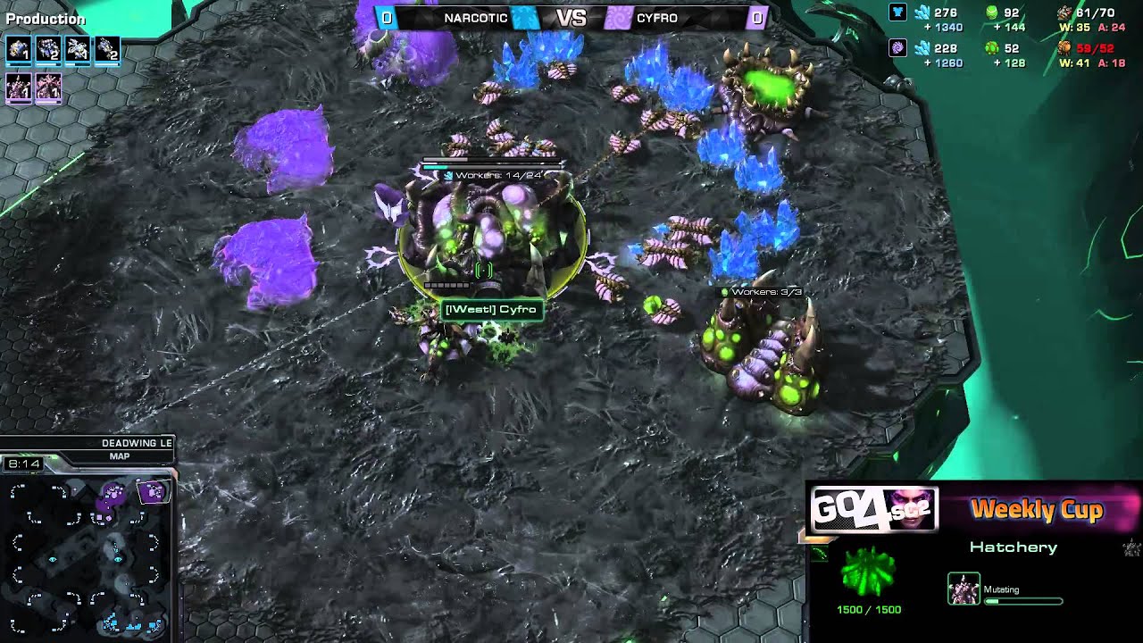 Narcotic vs Cyfro - ESL Go4SC2 #437 (Ro64)