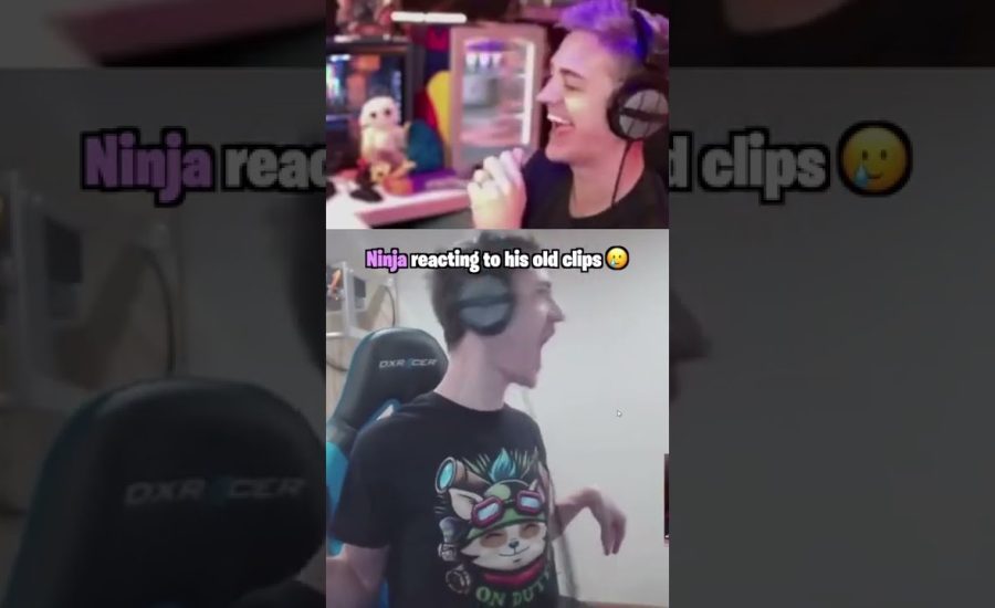 Ninja Reacts To His Old Cringed Fortnite Videos. #shorts #gaming #viral #tiktok #youtube #usa #uk