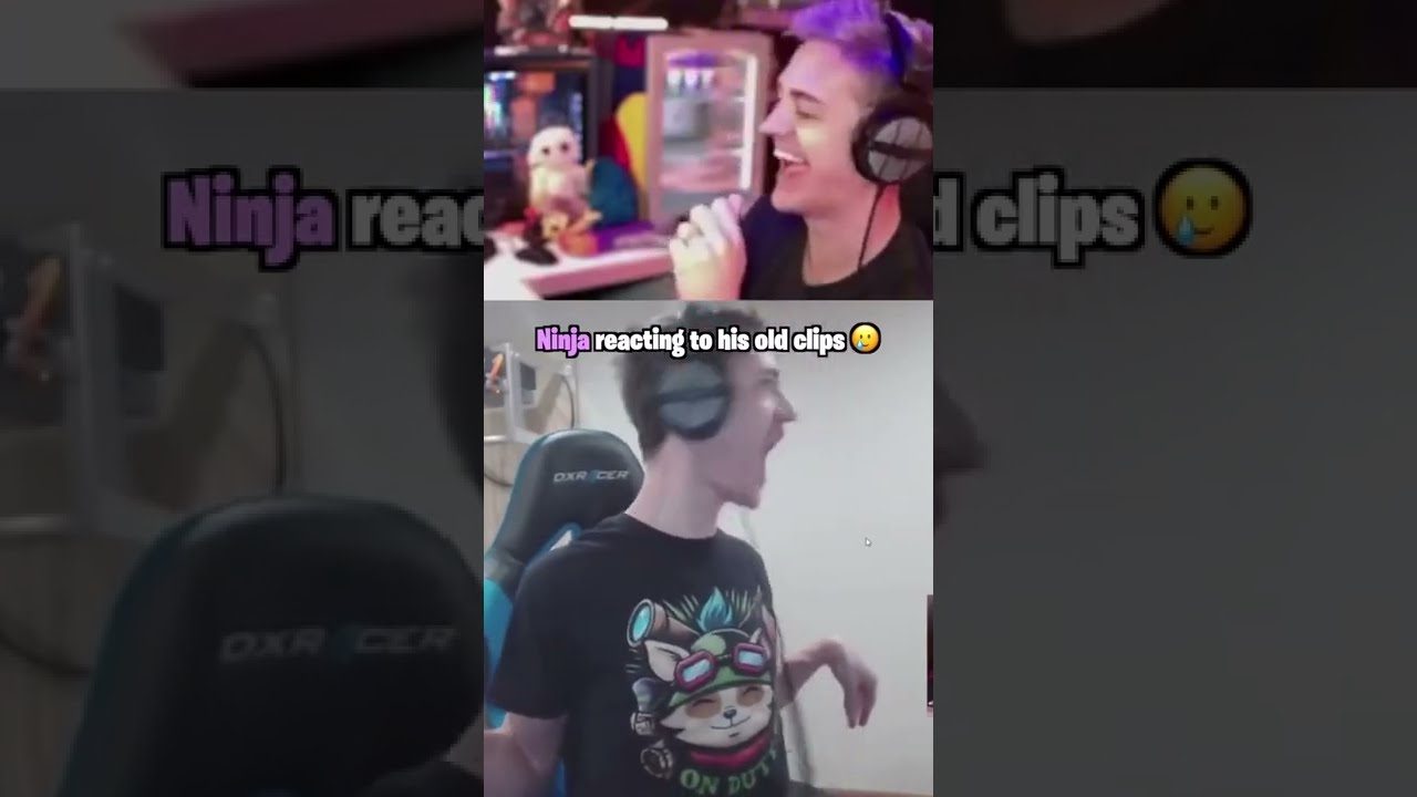 Ninja Reacts To His Old Cringed Fortnite Videos. #shorts #gaming #viral #tiktok #youtube #usa #uk