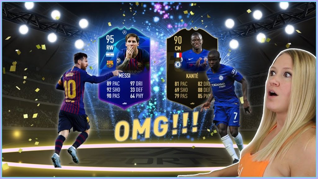 OMG! I GOT 95 MESSI AND 90 IF KANTE!!