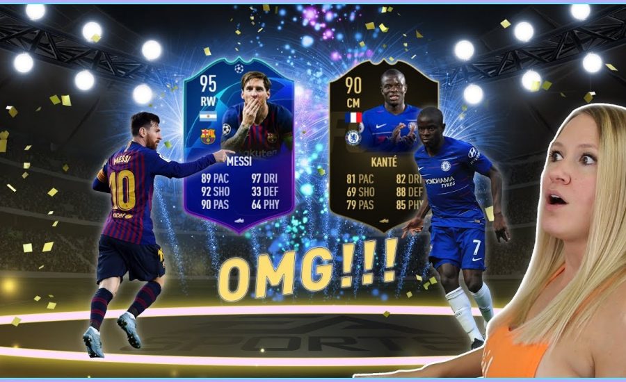 OMG! I GOT 95 MESSI AND 90 IF KANTE!!