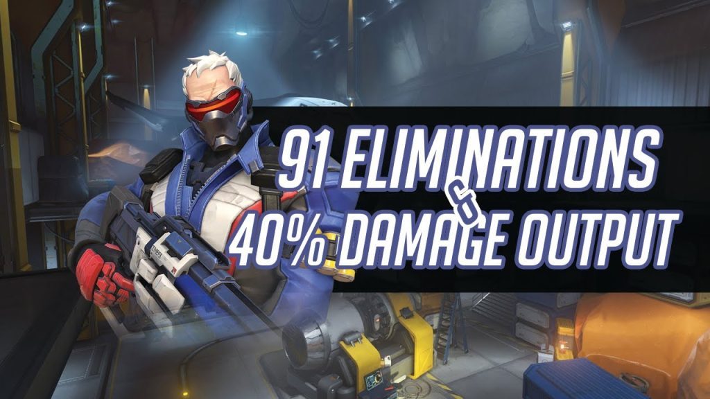 Overwatch - GaleAdelade GodSoldier 76 With 91 Elimination and 40% Damage Output