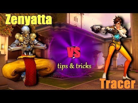 [Overwatch] - How to deal with a Tracer as Zenyatta l Top 500 Zen main Tips & Tricks