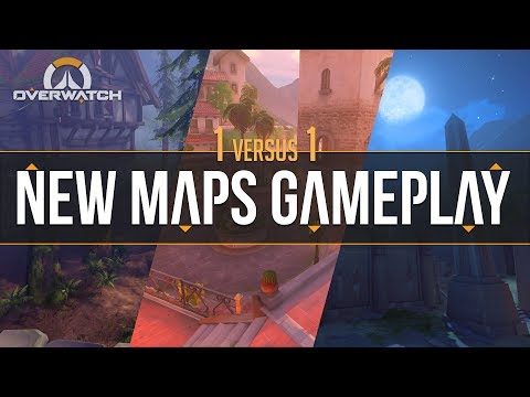 Overwatch - New Maps 1v1 Gameplay (Black Forest, Castillo and Necropolis)