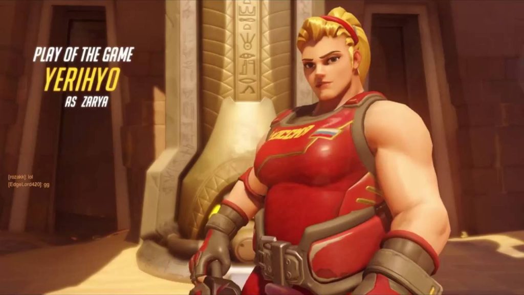 [Overwatch] my first Zarya POTG @ Temple of Anubis