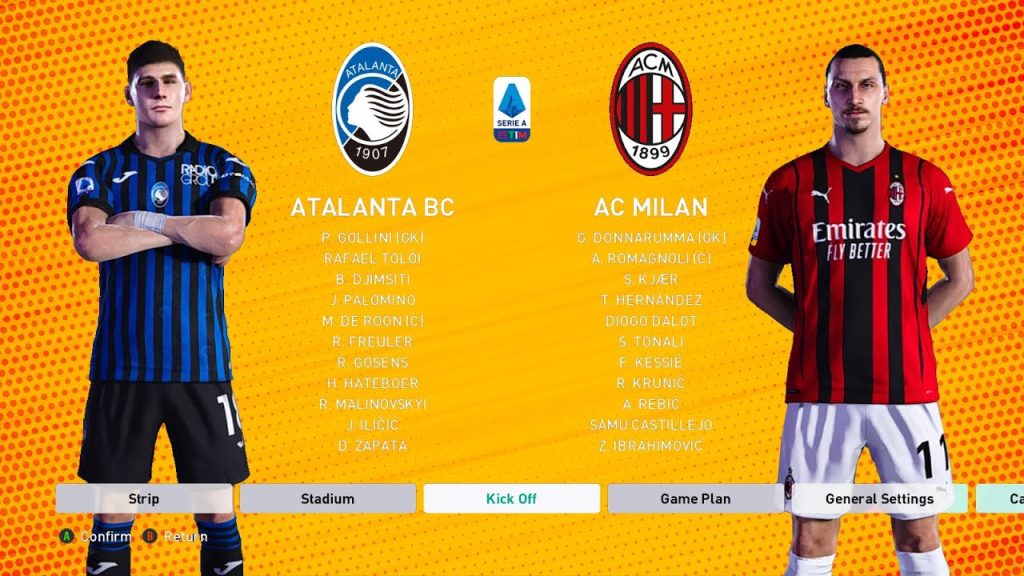 PES 2021 - Atalanta vs Milan | Serie A TIM | Ibrahimovic vs Malinovskyi