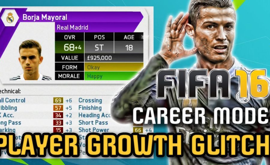 PLAYER GROWTH GLITCH in Career Mode - FIFA 16 (Best Glitch EVER)